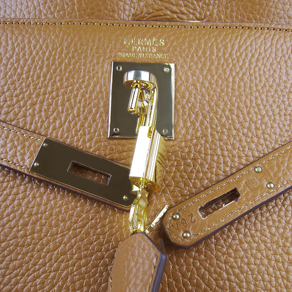 High Quality Hermes Kelly 35cm Togo Leather Bag Coffee 6308